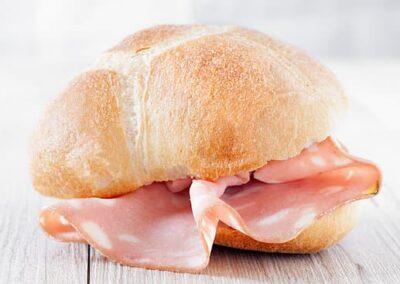 Panino with mortadella