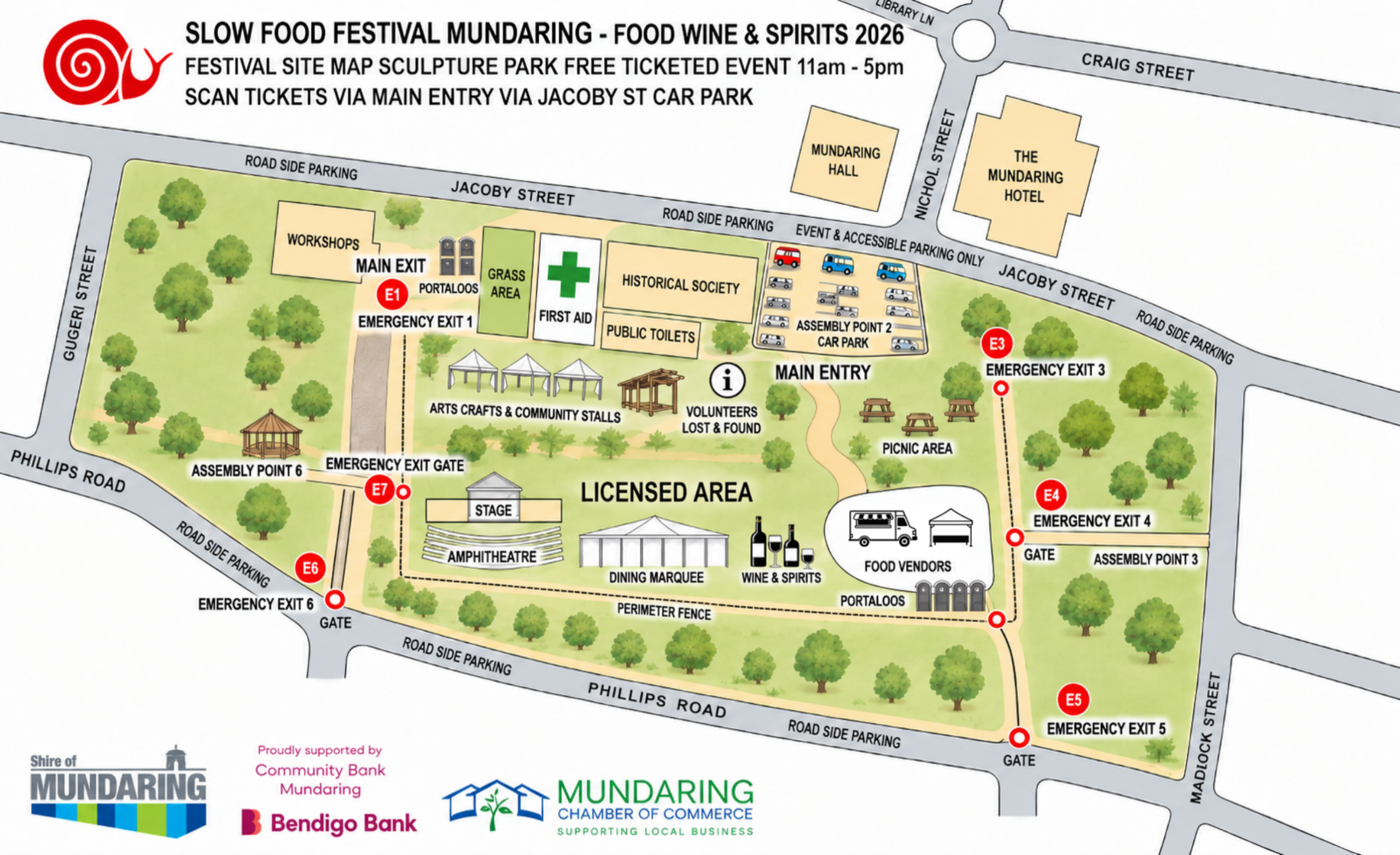 Slow Food Festival Mundaring Festival Map